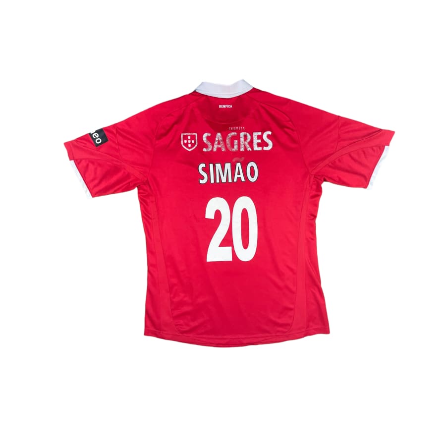Maillot football vintage Benfica Lisbonne #20 Simao domicile saison 2009-2010